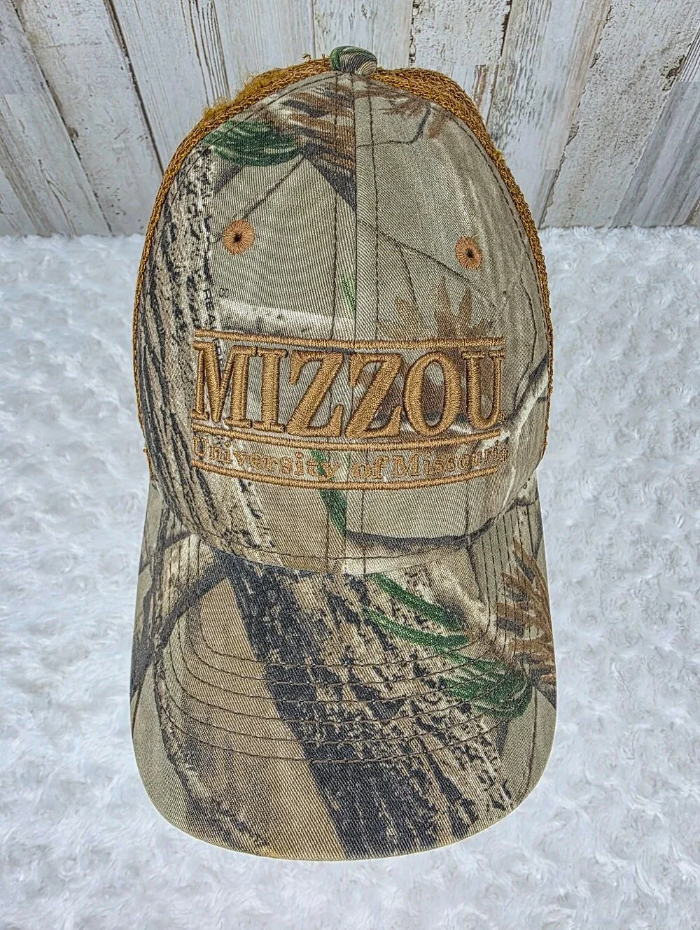 The Game Mizzou Camo Hat in Brown and Green Size OSFA